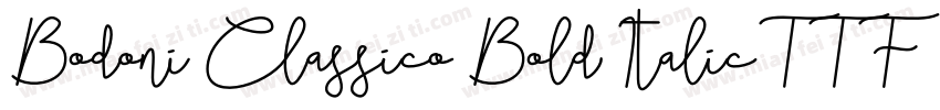 Bodoni Classico Bold ItalicTTF字体转换